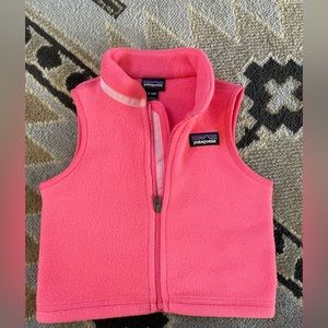 Pink baby girl Patagonia vest